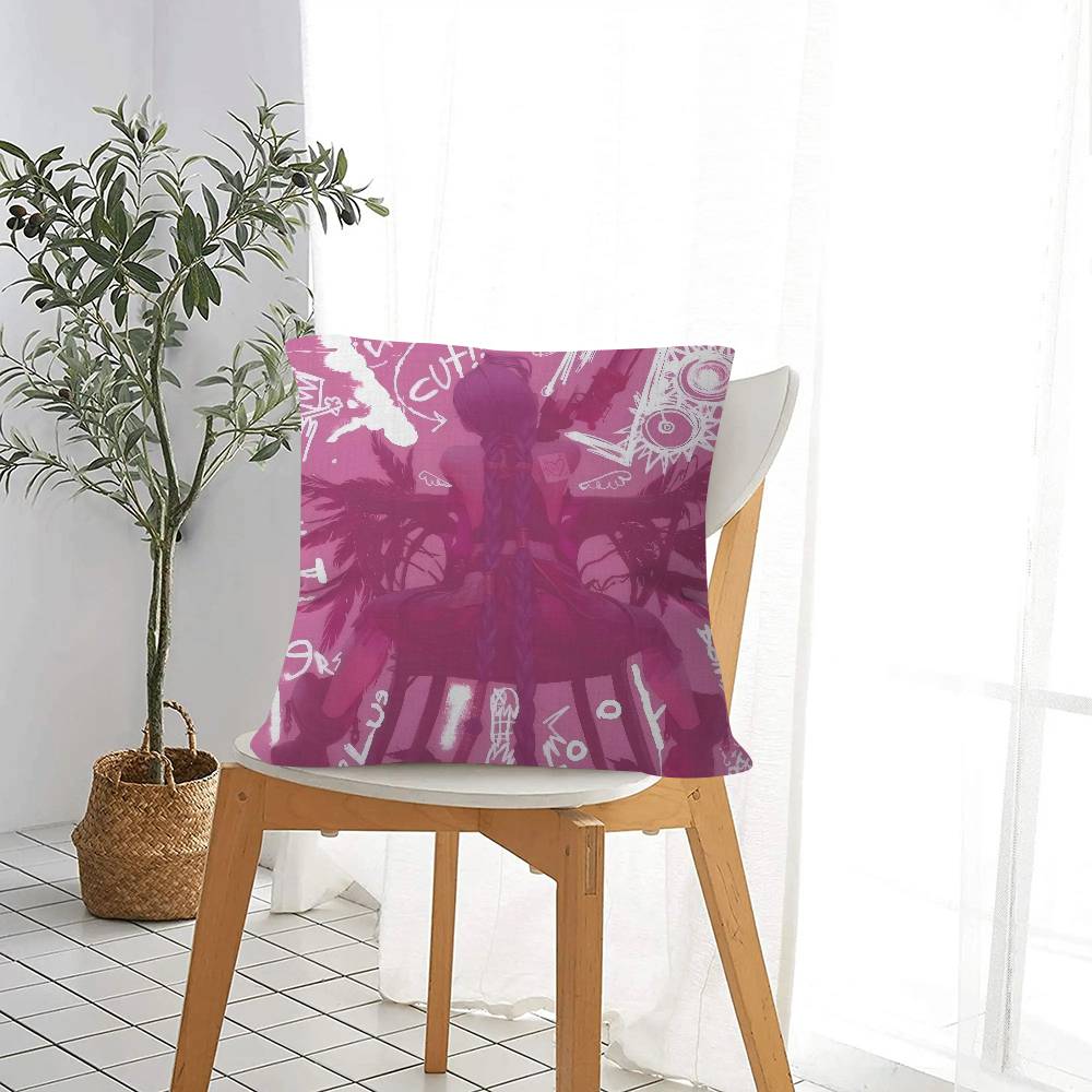 Personalized Picture Text Home Decorative Pillows Household Gifts 45X45Cm Game Jinx Cool Girl