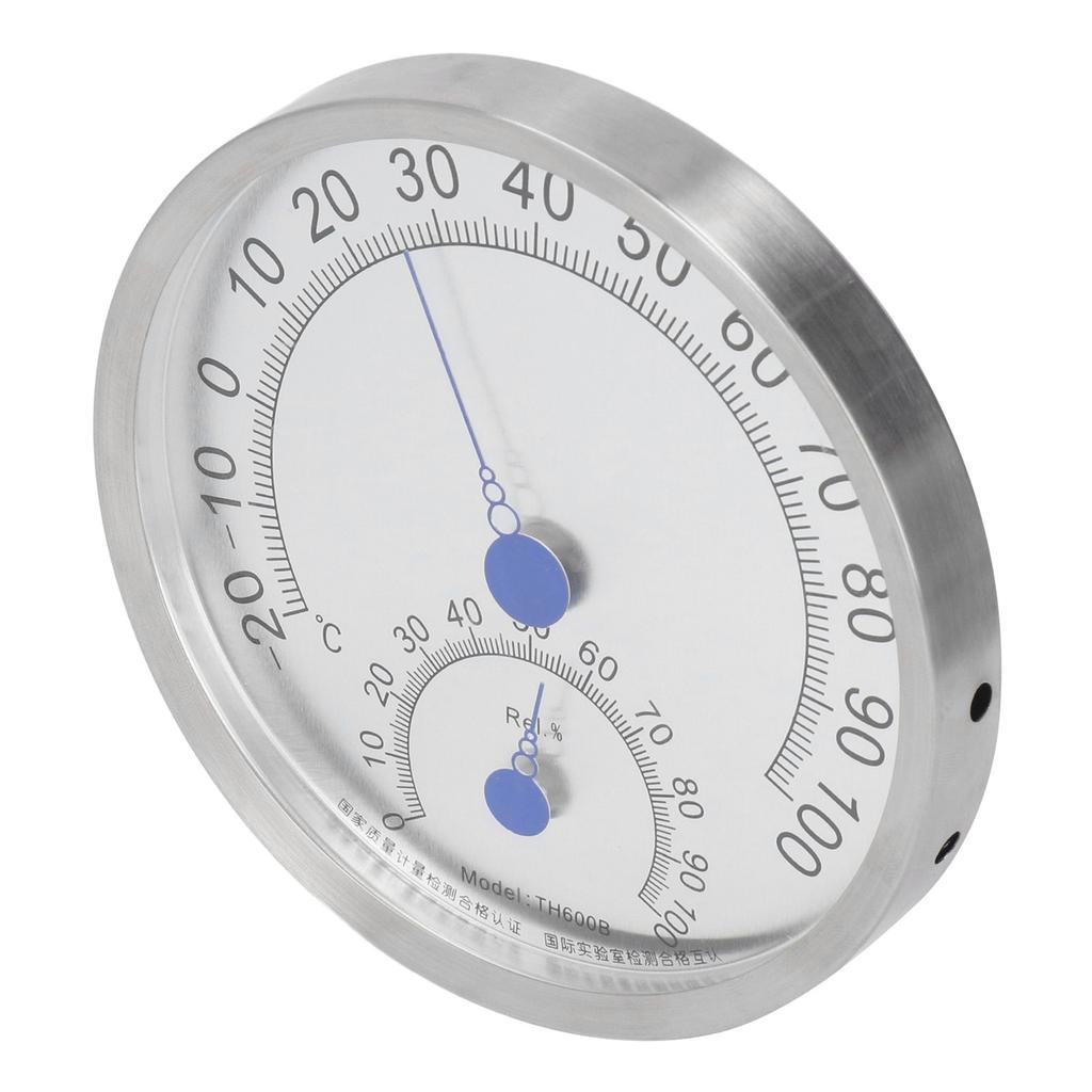 Rundes Thermometer Edelstahl Wasserdicht Hitzebeständig Thermometer Hygrometer für Außen Ohne Halterung