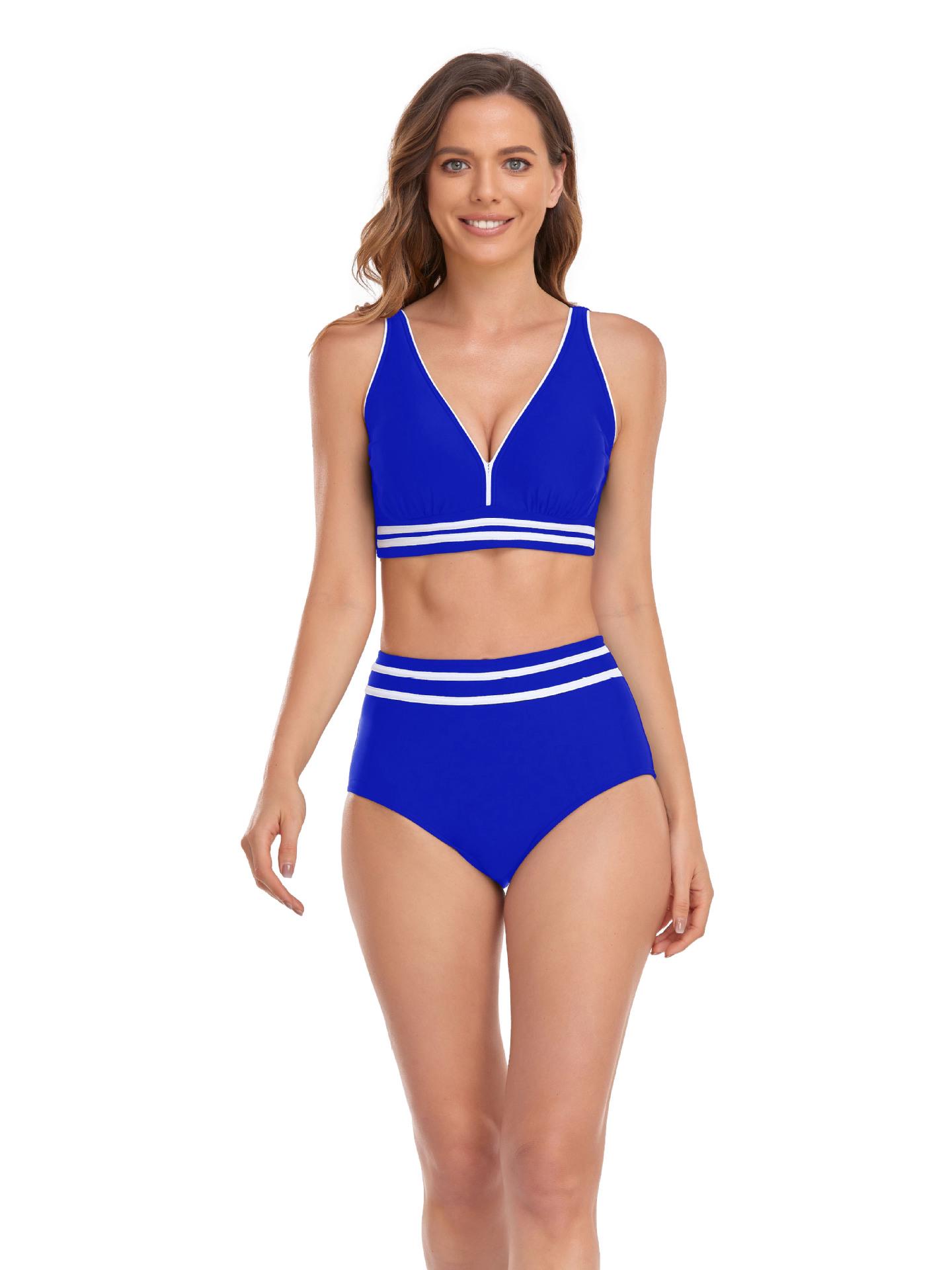 

Женский однотонный купальник бикини с глубоким V-вырезом 2024 - Сексуальный купальник из двух частей X-Large