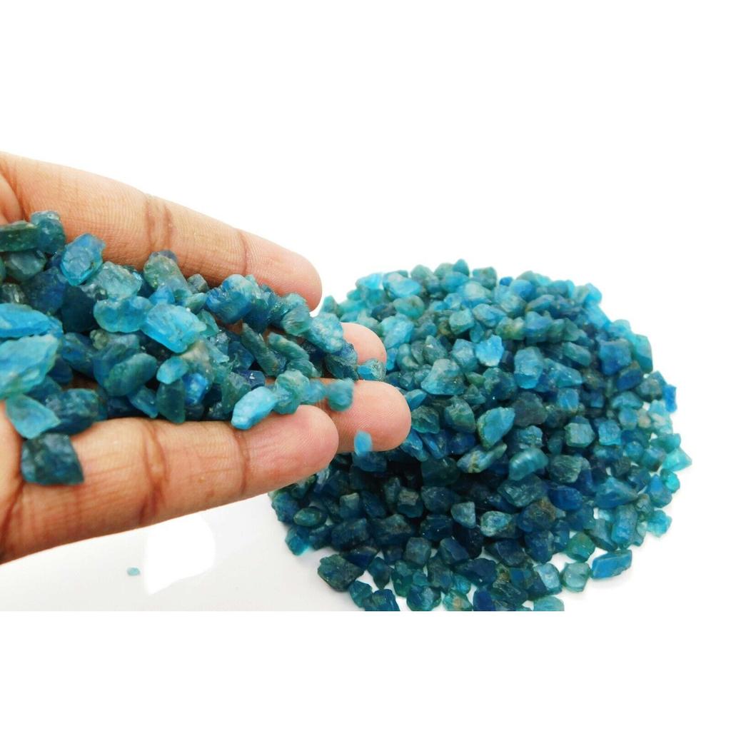 100 Ct NATURAL Blue Apatite Uncut Raw Rough   Loose Gemstones Lot