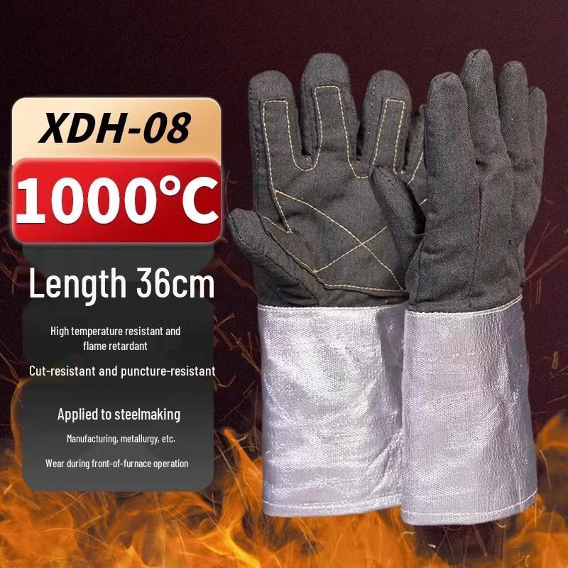 Yipan Heavy-Duty 1000°C Heat Resistant Leather Oven Glove
