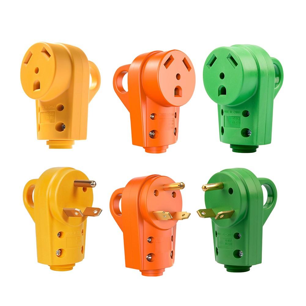 

Innovative Design Heavy Duty 30 Amp RV and Socket Complete Package BLACK-Female