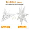 Colorful Paper Star Pendant Hollow Out Christmas Tree Ornament Xmas Decor  Eid Mubarak