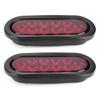 2 Stück 10-LED Seitenmarkierungsleuchte 6 Zoll Rot Oval Wasserdichte LKW-Rückleuchte Aufsatzmontage