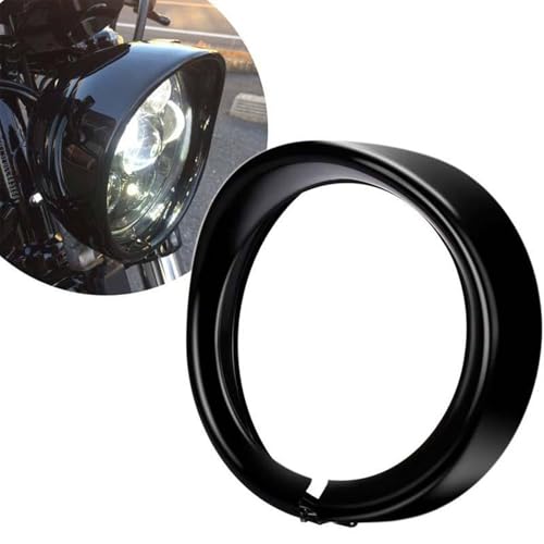 

Largoods Headlight Visor, 5.75-inch Headlight Auxiliary Trim Ring for LED Fog Lights, Easy Installation, Visor Style, Beauty Ring, Durable Stainless S