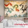 Dragon Mythology Theme Digital Printing Polyester Wall Tapestry Suitable for Use In Living Rooms Bedrooms Offices Bars Party