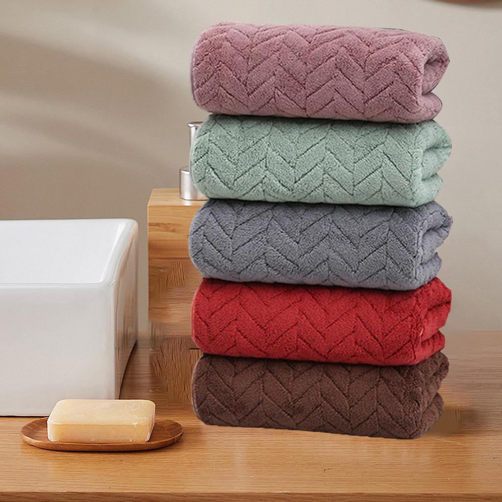 5x Coral Velvet Bath Towels, SPA Hotel Towel, Quick Drying Towel for Sport, Bathroom, SPA, Gym,