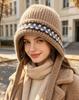 New handmade knit Halloween striped moon night witch hat creative fashion adult hat