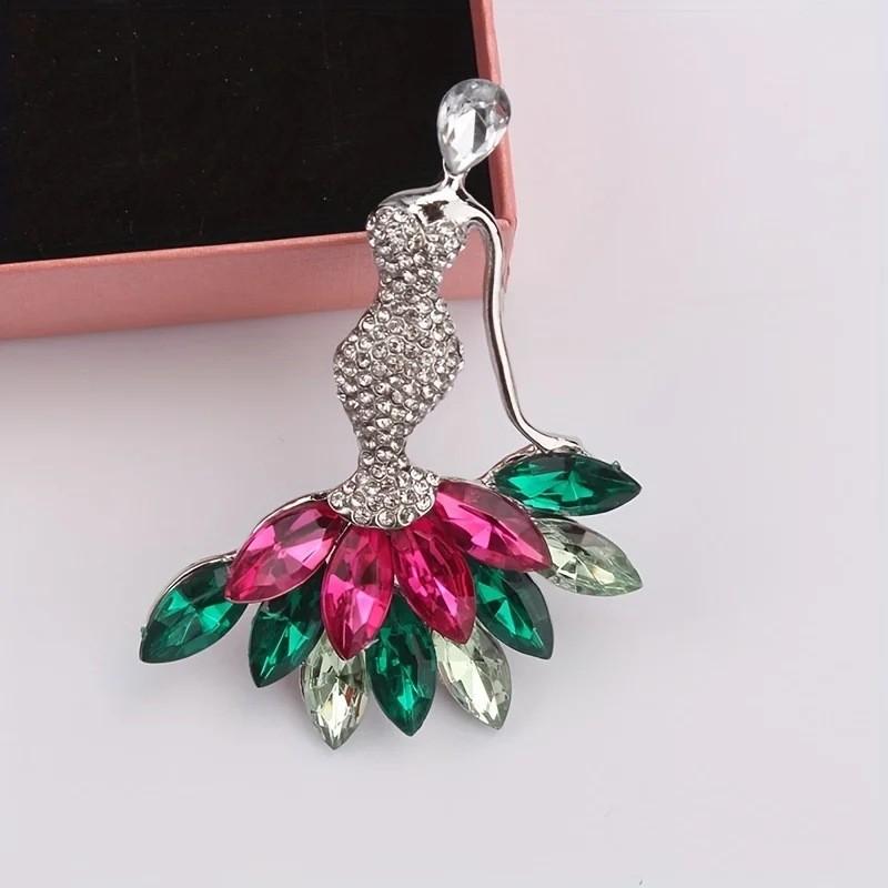 Animal Cheetah Alloy Crystal Mermaid Brooch With Security Pin For Women And Men