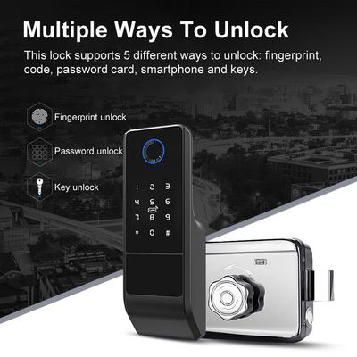 Tuya WiFi Intelligentes Türschloss Home Apartment Intelligentes Schloss 5 In 1 Entsperren des Smartphones