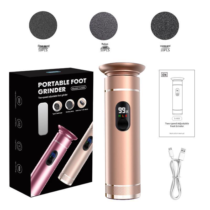 

High-Power Electric Pedicure Tool: Foot Grinder & File for Dead Skin Removal English Packaging (30pcs grinding pads)