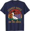 Vintage Spooky Goose On The Loose Funny Halloween Retro T-Shirt