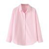 Jnleaog New Fall Women's Clothing Fashion French Style Design Fashion All-Match Casual Style Stripes Poplin Shirt