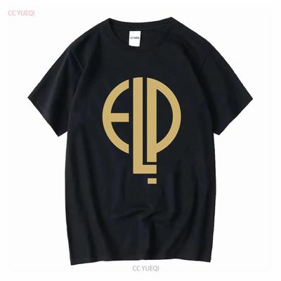 EMERSON LAKE PALMER ELP High Voltage Logo Schwarzes T-Shirt NEU Klein S vintage Gewaschen Grafik Stilvolle Mode Designer Kleidung
