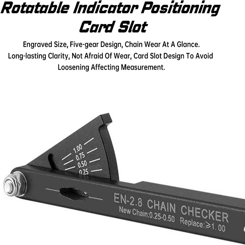 Lightweight Bike Chain Checker Tool Aluminum Alloy Chain Wear Checker Mountain Bike Repair