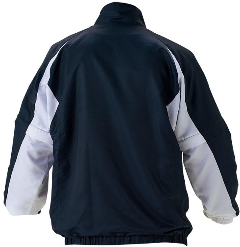 ZETT Baseball Jacket for Cold Size L 2-Way Half-Zip Weather, BOV515, Navy/White (2911),