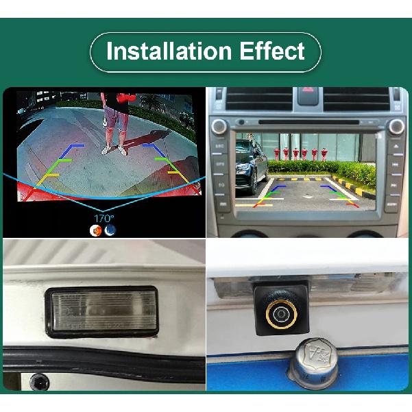 Telecamera posteriore per auto AHD 1080P 720P CVBS a 170° per Toyota Land Cruiser LC 100 120 200 Prado Traiettoria/Riga di parcheggio inverso per auto