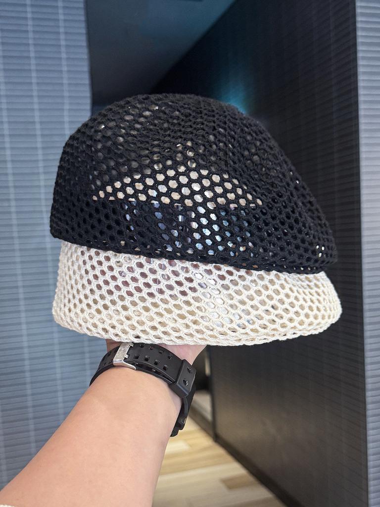 Korean Fashion Hollow out Beret for Children Summer Thin Style Breathable Reverse Front Artist Cap