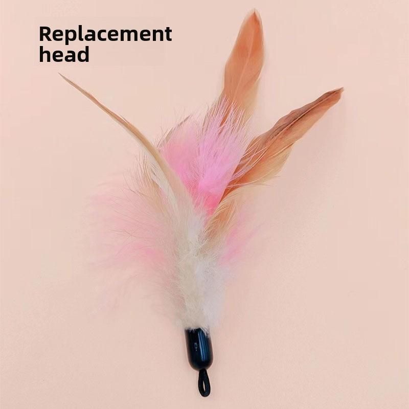 1pc A Bell Cat Toy with A High-toughness, Dual-color Feather Steel Wire for Cats To Play With