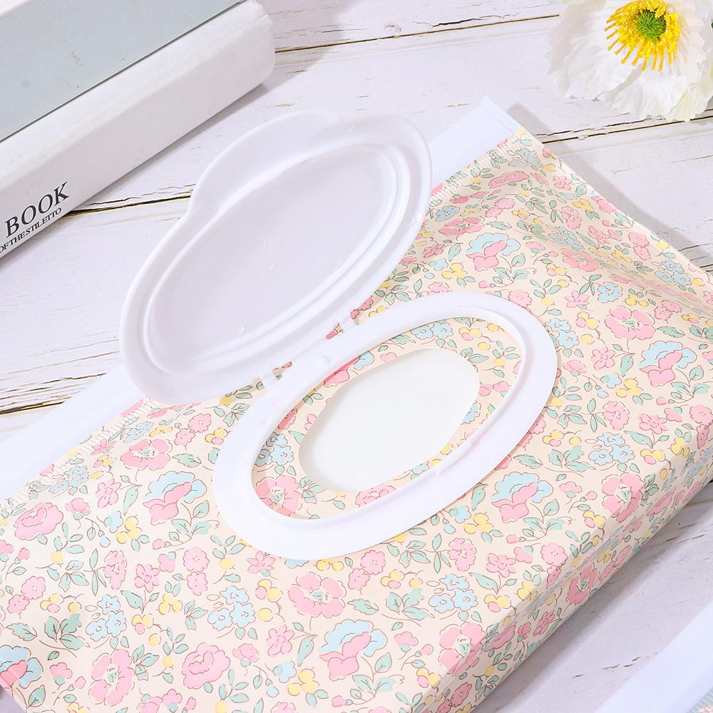 Carrying Case Flip Cover Portable Cosmetic Pouch Wipes Holder Case Tissue Box Wet Wipes Bag