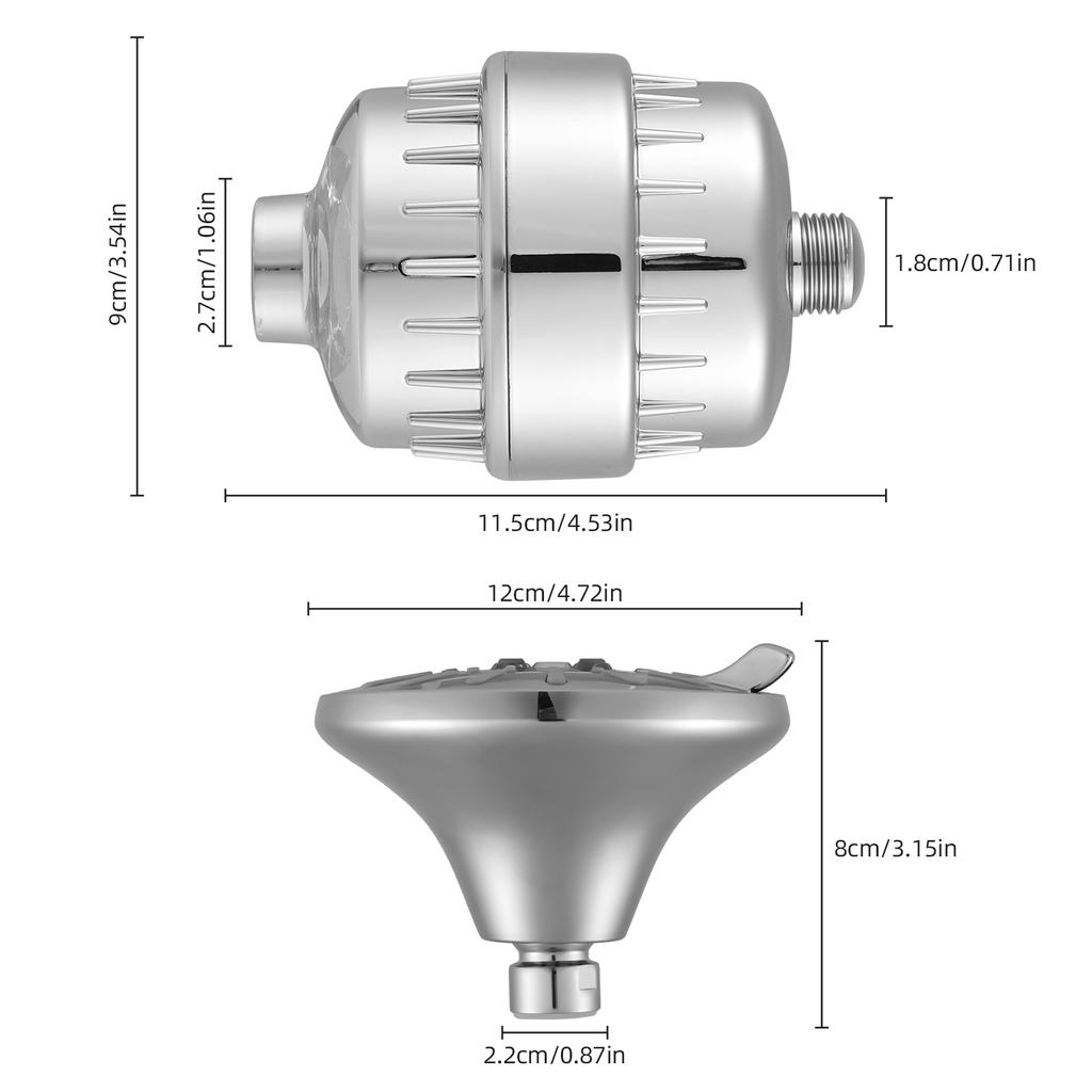 Filtrovaná sprchová hlavice, vysokotlaká, 5 nastavení spreje Kombinovaná filtrovaná sprchová hlavice 360 stupňů
