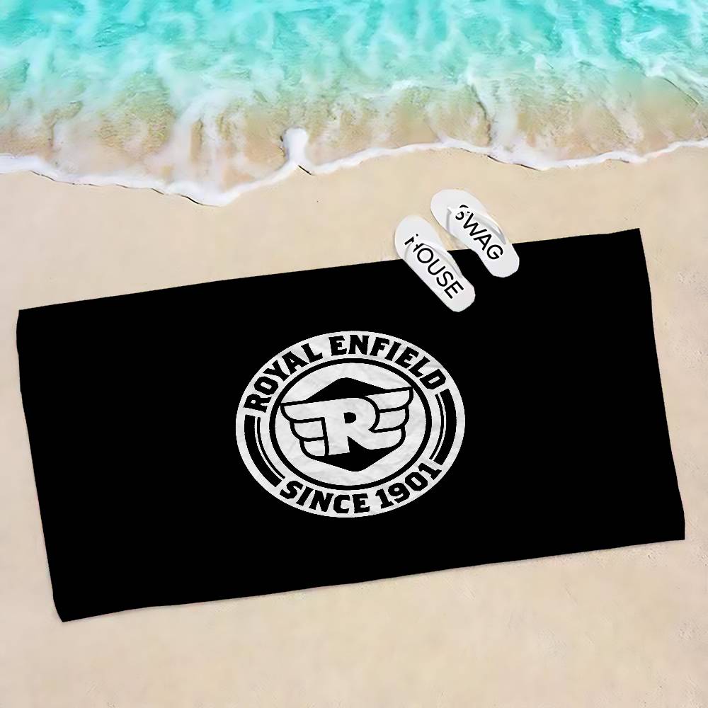 ROYAL ENFIELD Motorcycle Logo Bath Towel Microfiber Soft Water Absorbing Breathable For Girl Kids Decorative Cartoon Beach Towel