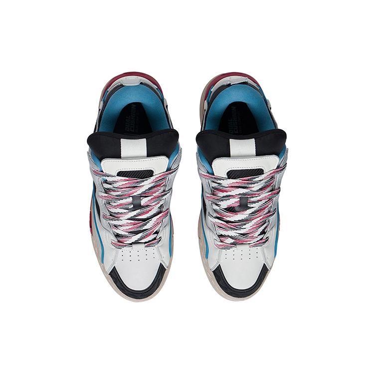 Li Ning Wave GOLDEN Textile, Synthetic Leather Slip Resistant Cushioning Abrasion Resistant Low top Skateboard Shoes AECS073-3