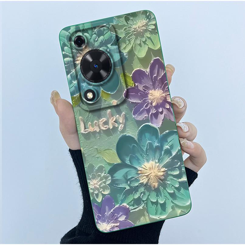 For Huawei Nova Y72 Phone Case Fashion Simplicity Flower Matte Silicone Shell For Huawei Nova Y72S Y63 Y 72 Back Cover Housing
