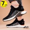 Sneakers  Man Lift Elevator Sports Height Increase Shoes Insole 7cm Leisure Fashion Men