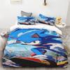 Hot Sale Cute Sonic Boy Bedding Set Exquisite 3D Digital Cartoon Sonics Duvet Cover Comforter Bed Youth Kids Girl Boys Gift