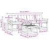 Outdoor Sofa Set with Cushions 5 Pcs Natural and Cream
