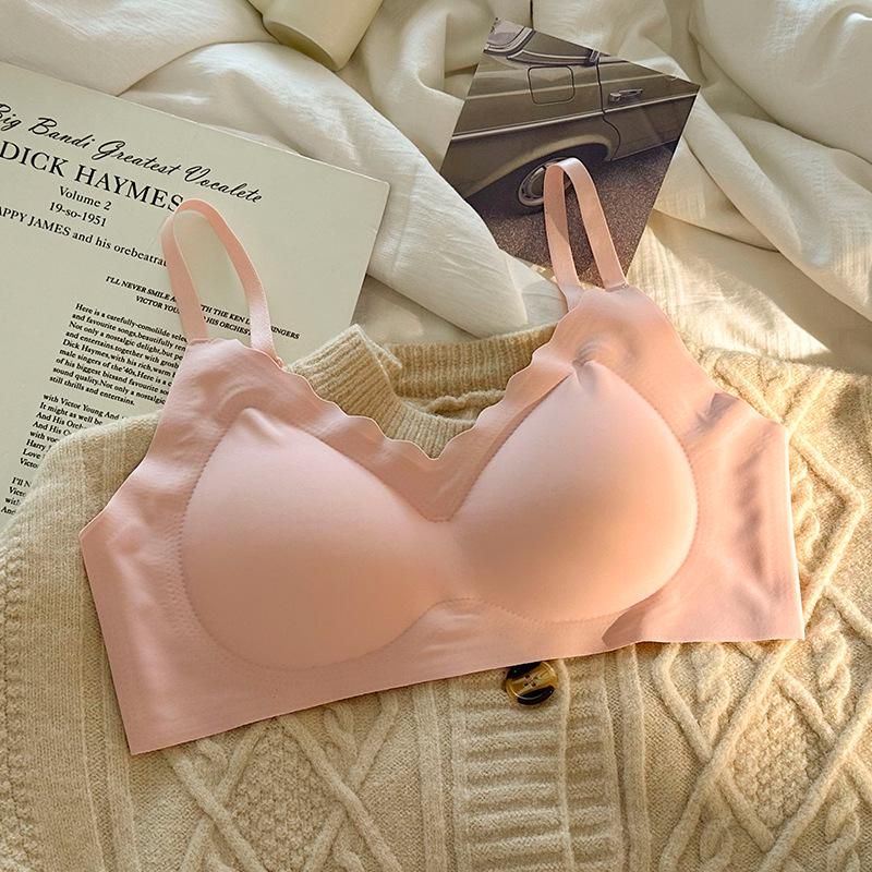 

Кремовый бесшовный бюстгальтер без косточек из ледяного шелка для девочек - Дышащий, с защитой от провисания, тонкий и с красивым дизайном спинки L (55-65 kg)