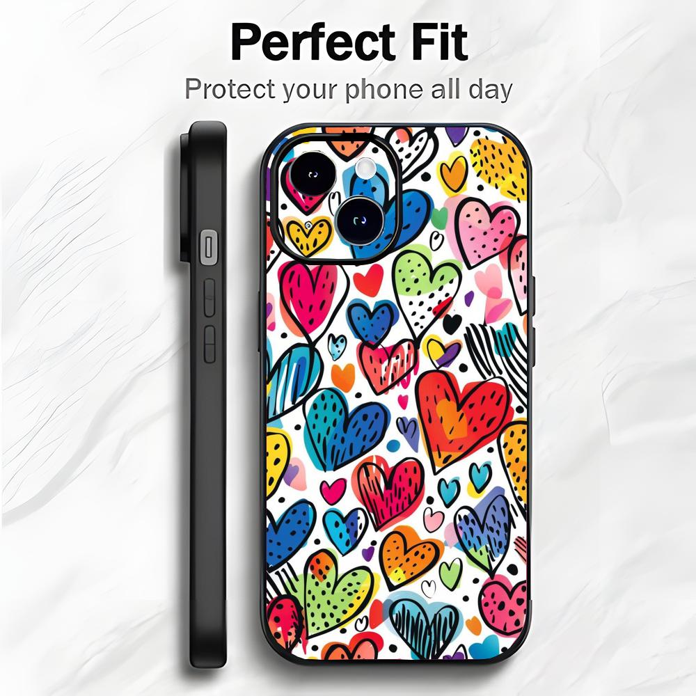 Sweet Lovely Heart Of My Beloved Art Phone Case Phone Case Soft Packaging Lightweight For iPhone17 16 15 14 13ProMax