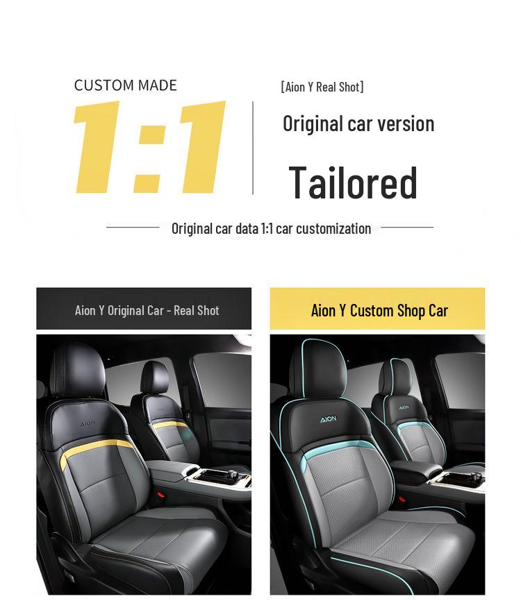 Aion Y Full Leather Car Seat Cushion - All-Season, New Model