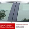 6Pcs Car Pillar Posts Door Window Trim Cover Stickers Kit Auto Styling for Honda CR-V CRV  2007 2008 2009 2010 2011
