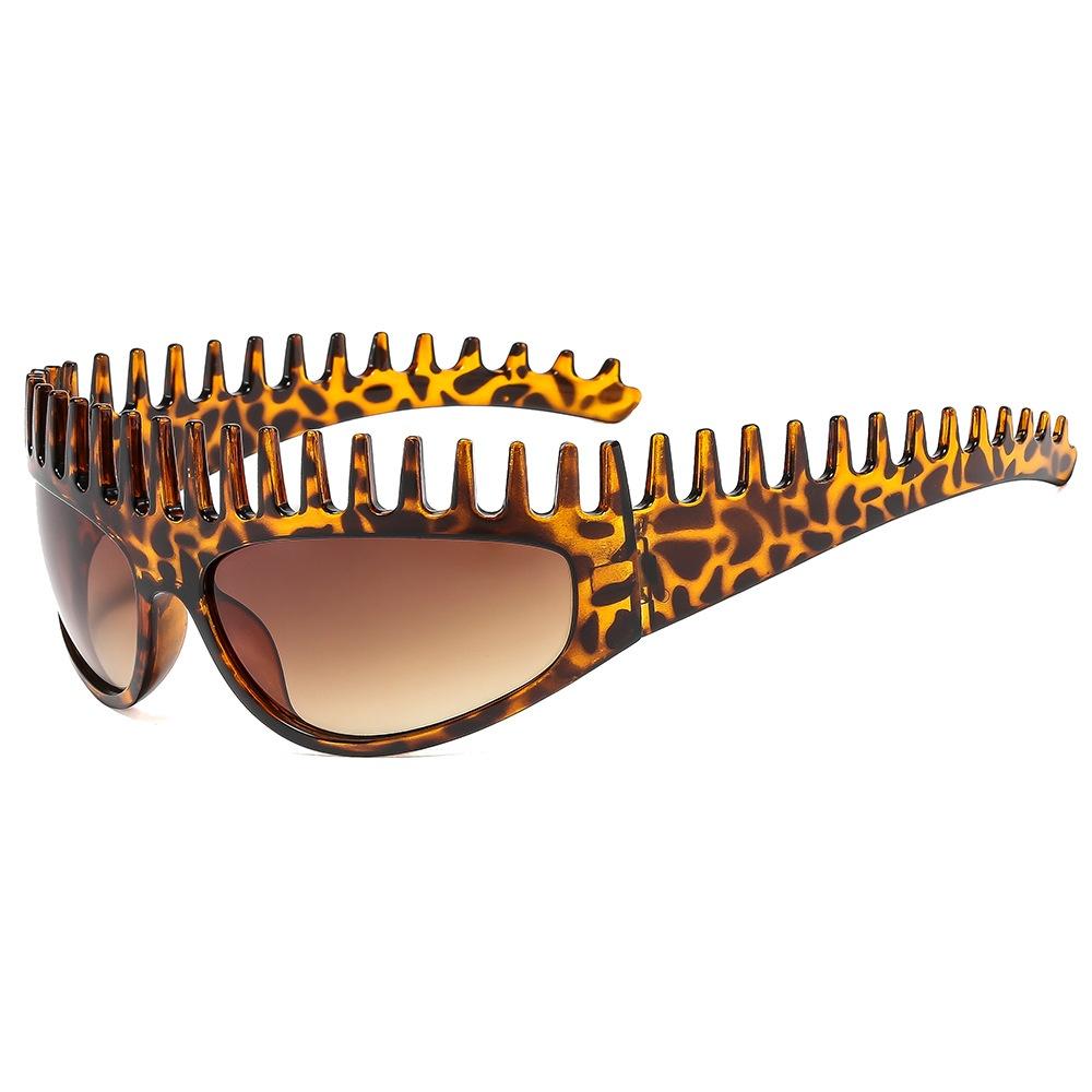 

Ins Unique Fashion Headband Y2K Women Sunglasses New Style Comb Shaped Cat Eye Hip Hop Punk Driving Men Sun Glasses UV400 as picture