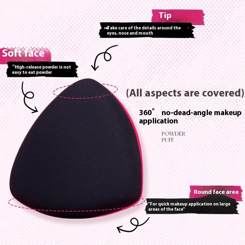 Multi-Use Makeup Ultra-Thin Brush Foundation Brush Triangle Powder Soft Puff Flat Head Beauty Tool Perfect For Face Contouring