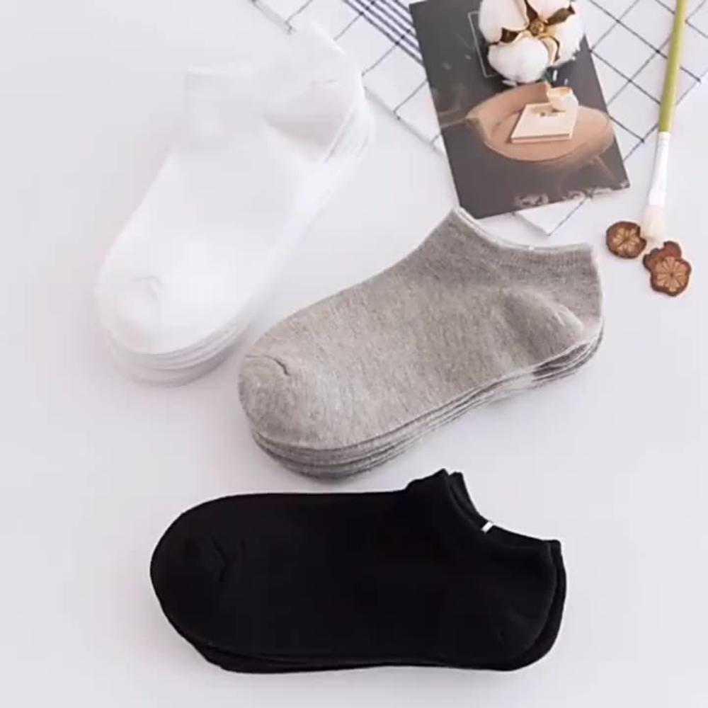 Solid Color Summer Boat Socks Elastic Women's Short Socks Men's Thin Sports Socks Travel