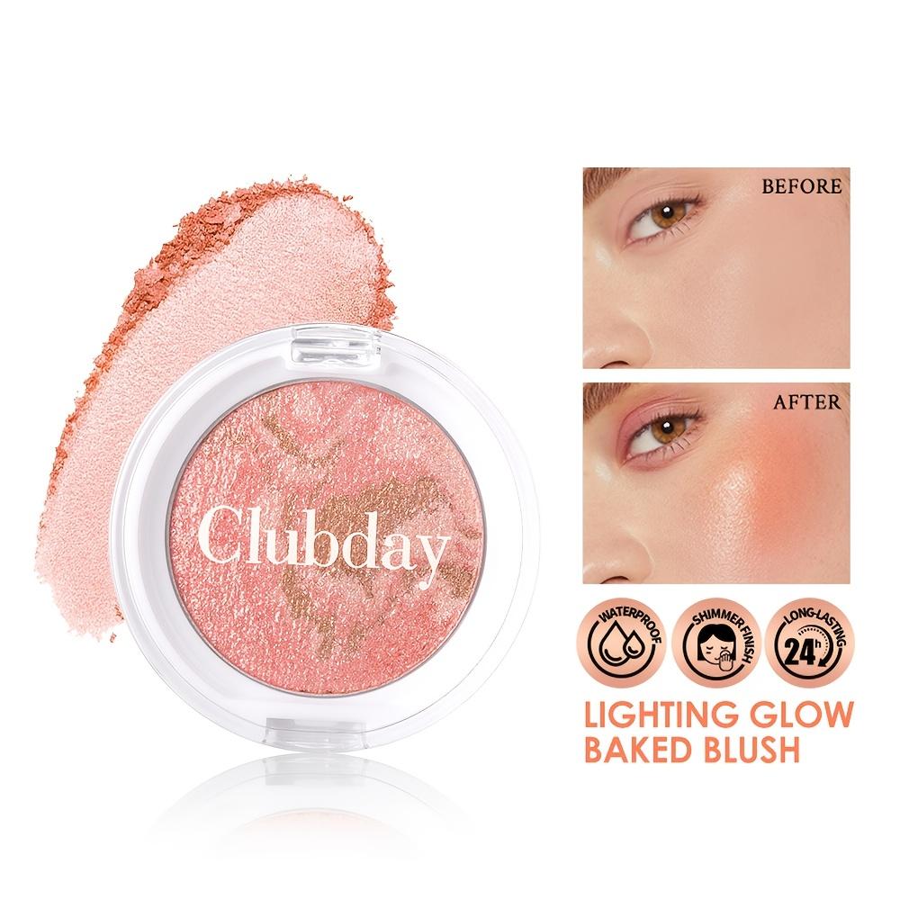 JULYSTAR Five Color Pearlized Fine Glitter Microparticle Pentel Blush Stereoscopic Contouring Tri-Color Marbled Blush