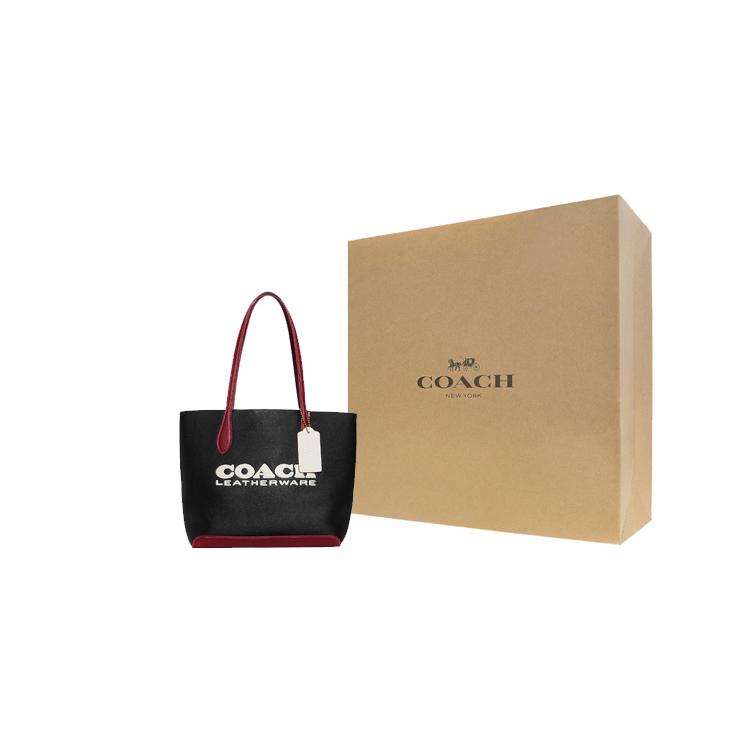 COACH Kia Pebbled Leather Tote Bag, Shopping Bag, Handbag, Shoulder Bag Large Womens Black