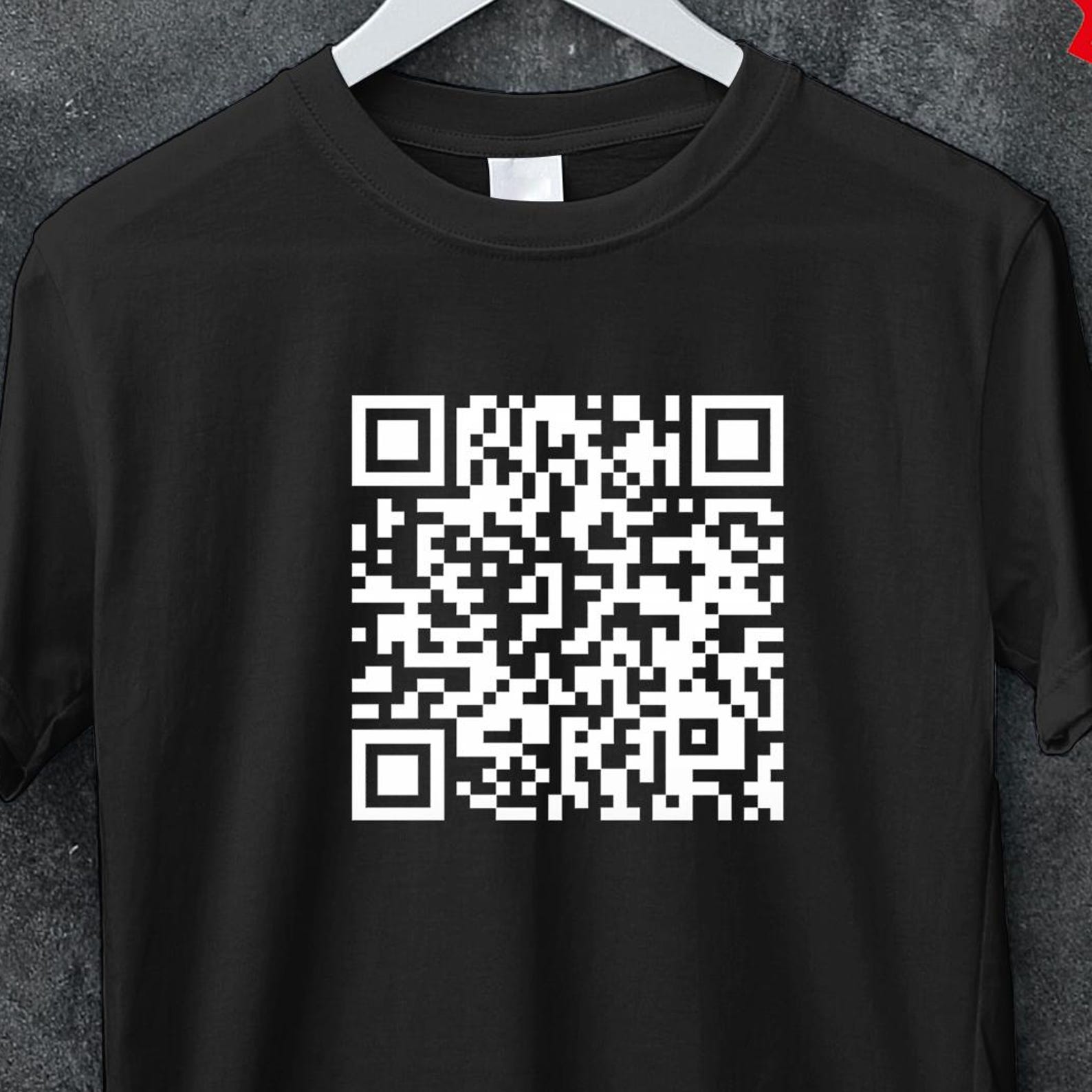 F*CK YOU! QR Code Unisex Crew Tee, Funny Saying Shirt, Sarcastic Gift for Friends, Gag Gift, Gift for Coworker, Gift For Him & Her L