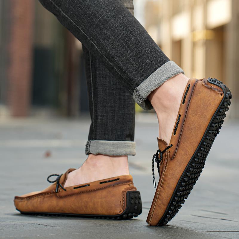 Fashion Daily CommuteCasual Shoes Fashion Men Low Shoes Comfort Soft Sole Leather Men Loafers Moccasins Slip on Flats Male Driving Shoes