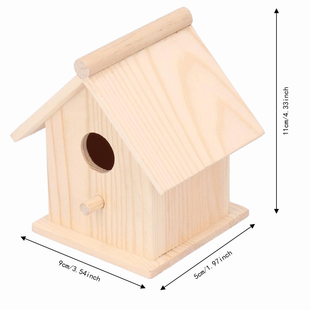 Small Stand Garden Bird House Durable Bird Nest House Convenient Wooden Bird House Indoor Use