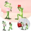 Resin Crafts Frog Couple Figurines Romantic Frog Confession Statue  Valentine's Day Gift