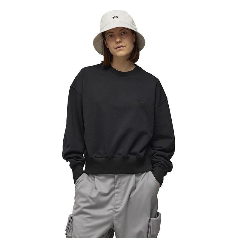 Y-3 Ft Crew Sweat Solid Color Round Neck Pullover Sweatshirt Women Sweatshirt Black 50-IV5567