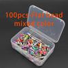 Dental Polishing Brush Set - Bowl-Shaped, Hollow Mandrel, Flat Head, 100 Pcs, Colored.