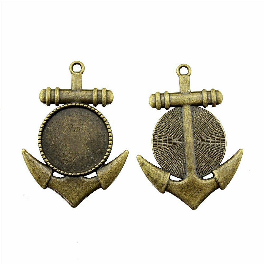 Fit 20mm Round Cabochon Bezel Pendant Setting Handmade Craft Blanks Frames