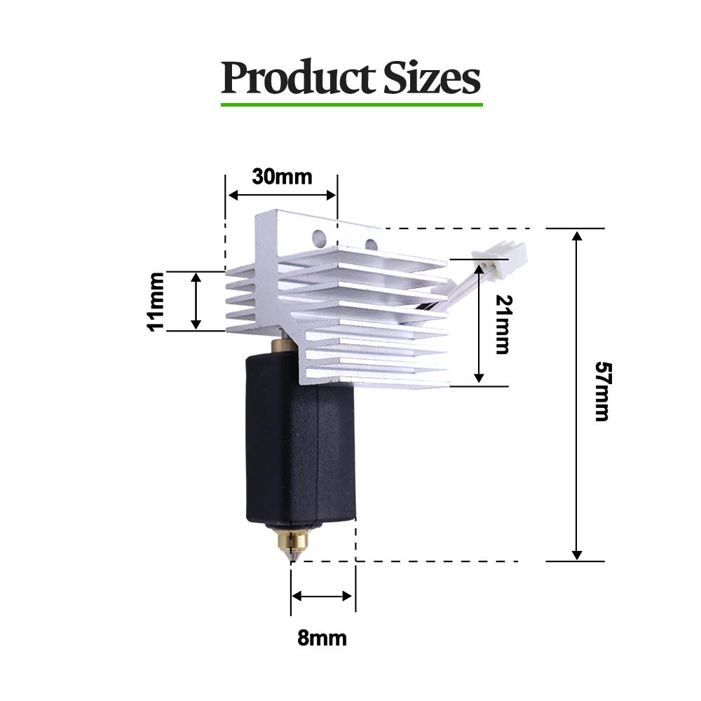 Upgrade Elegoo CC Hotend 0.2/0.4/0.6/0.8mm Assembled Extruder Hotend Kit for Elegoo Centauri Carbon Hot End / Centauri Nozzle