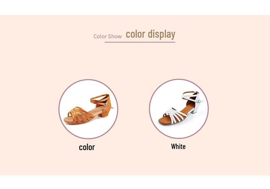 Girls' Professional Latin Dance Shoes - White Soft Sole for Competition