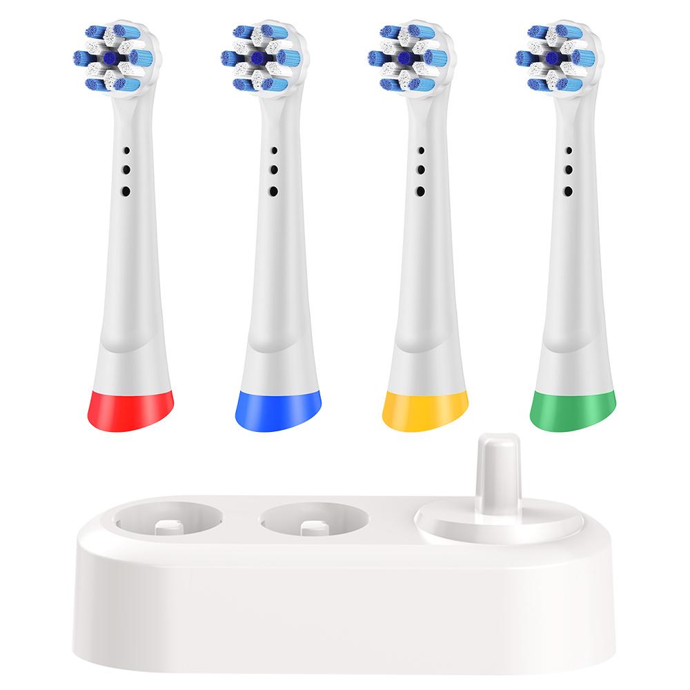 

Wireless Inductive Charger Base and 4x Replacement Brush Heads, Compatible with Oral B iO 2 3 4 5 6 Series Electric Toothbrush